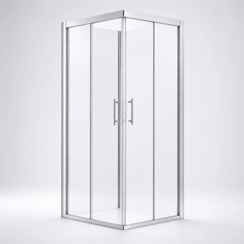 Sanplast TX5 kabina trójścienna kwadratowa 100x100x100cm szkło bezbarwne W0, profile srebrne błyszczące 600-271-0240-1330-38-401