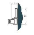 Aluminiowa listwa Ronal V2.D35.06 w kolorze czarny mat