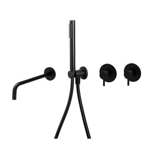 Paffoni Light Black komplet wannowo-prysznicowy podtynkowy, czarny mat LIG010NO70ZWW -DEV