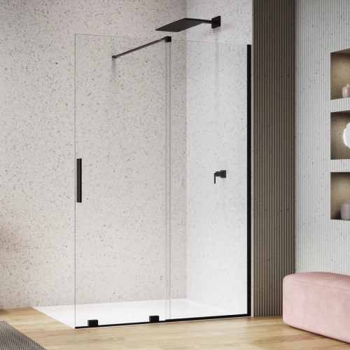 Ronal Walk-In Amalia 120 cm ścianka prysznicowa czarny mat D35S21200607