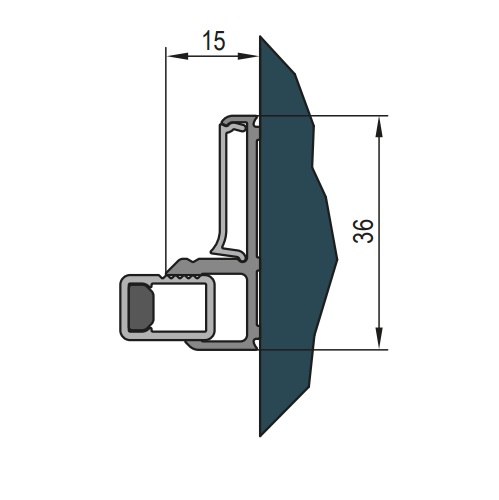 Aluminiowa listwa Ronal V2.D35.13 w kolorze złoty szczotkowany