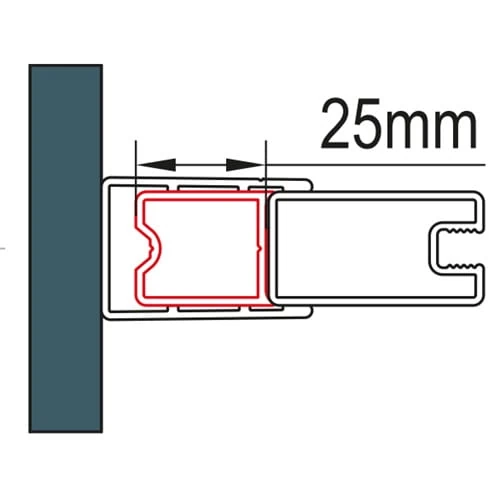 Ronal profil poszerzający o 25mm ACA1 50 2000 - schemat