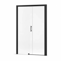 Sanplast Free Zone drzwi przesuwne 115cm(110,4cm-115,5), lewe D2L/FREEZONE-110, szkło bezbarwne, profile czarny mat  600-271-3130-59-401+ 661-A0037-59