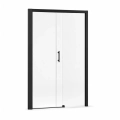 Sanplast Free Zone drzwi przesuwne 115 cm prawe z profilem poszerzającym czarny mat