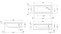 Prostokątna wanna Duravit D-Code 1700x750 mm