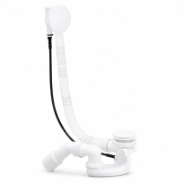 VILLEROY&BOCH syfon wannowy, zestaw przelewowo-odpływowy przedłużony, Weiss Alpin U909604-01