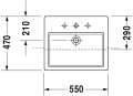 Duravit Vero umywalka półblatowa 55x47cm 0314550000