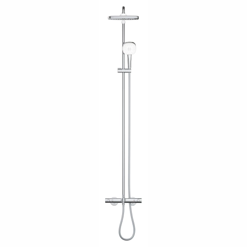 System wannowo-prysznicowy GROHE Tempesta 250 Cube chrom – widok z przodu