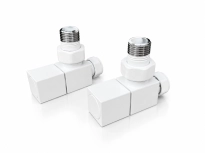 Imers Cubic Quattro zawóry grzejnikowe, białe A0332