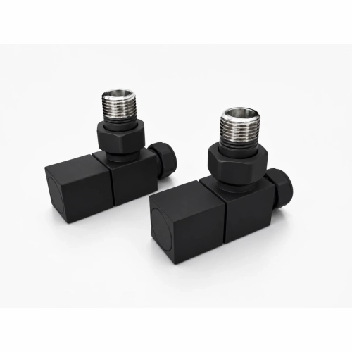 Imers Cubic Quattro komplet zaworów grzejnikowych czarny mat A00335