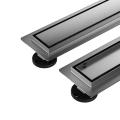 Dwustronny panel 2w1 odpływu Balneo Duplex Next Gun Metal