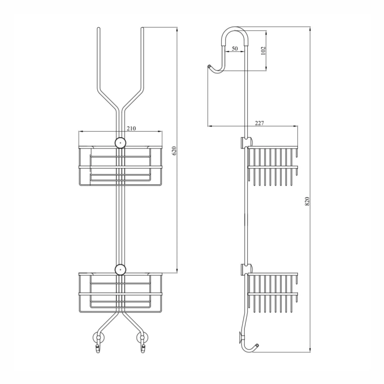 Andex Classic 075CC wymiary 210 na 820 na 227 mm