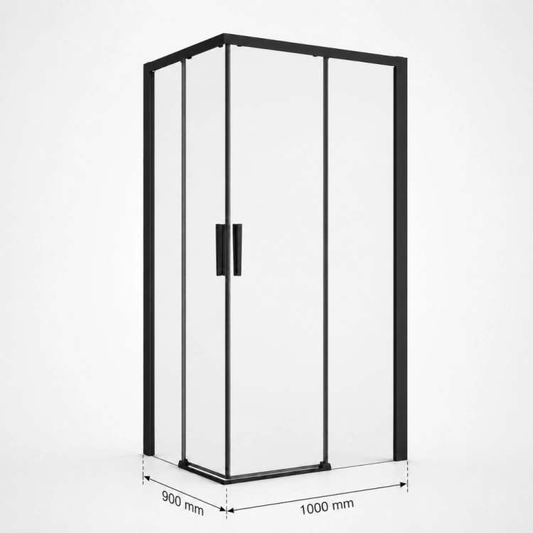 Rysunek techniczny kabiny Ronal Divera D22SE2B 90x100 cm