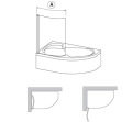 Ravak Chrome CVSK1 140/150cm 7QLM0U00Y1