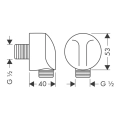 HansGrohe FixFit przyłącze węża 27454000