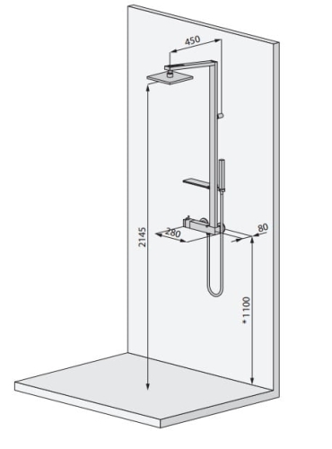 Novellini Flag panel prysznicowy FLAG T-K
