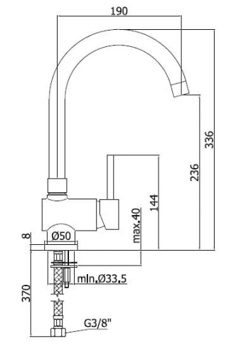 Bateria zlewozmywakowa Stick Paffoni SK180CR
