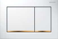 GEBERIT Omega 30 przycisk spłukujący biały/złocony/biały 115.080.KK.1