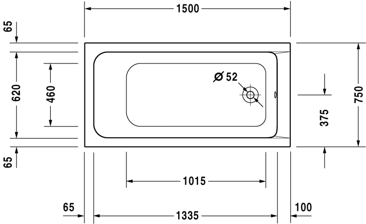 Duravit D-code wanna prostokątna 150x75cm 700095000000000