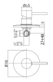 Bateria natryskowa podtynkowa chrom Paffoni Stick SK010CR