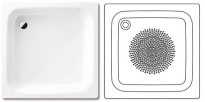 Kaldewei Sanidusch brodzik kwadratowy 90x90x14cm model 396, wykończenie przeciwpoślizgowe 3311.3000.0001