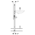 Geberit DuofixBasic element montrażowy do umywalki h-112cm 111.471.00.1