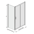 Sanplast TX5b kabina kwadratowa 100x100 cm W0 sb 600-271-1110-38-401 + 600-271-1330-38-401
