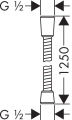 HansGrohe SensoFlex wąż prysznicowy 125 cm 28132000