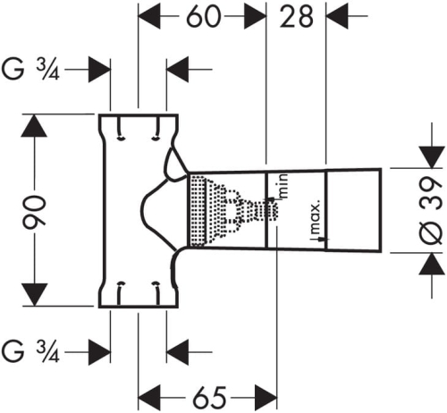 HansGrohe zawór odcinający 3/4" 15970180