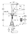Grohe Plus L-size bateria umywalkowa z wyciąganą wylewką, z korkiem z push-open 23844003