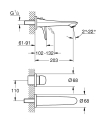 Grohe Eurostyle M-size bateria umywalkowa podtynkowa element zewnętrzny 29097003