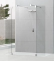 Novellini Kuadra HF Walk-In ścianka wolnostojąca z dwoma ruchomymi panelami 37+134+37cm, szkło bezbarwne, chrom KUADFC1362HA37-1K