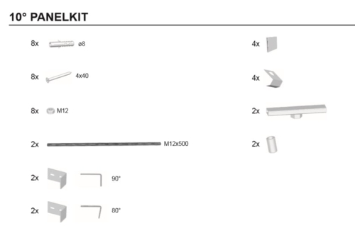 Ravak 10° panelkit B28100000N