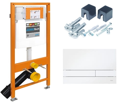 Werit JOMOTech stelaż podtynkowy do wc h-112cm, 4:1, przycisk biały+mata 174-91100900-00