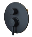 Paffoni Light Black zestaw prysznicowy podtynkowy z deszczownicą 30cm, czarny mat LIG018ZSC2E.NO
