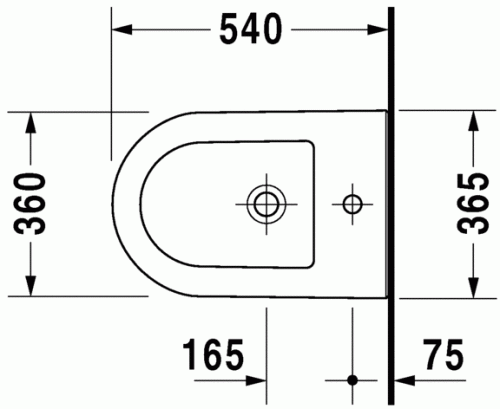 Duravit Darling New bidet podwieszany 54x36,5cm 2249150000