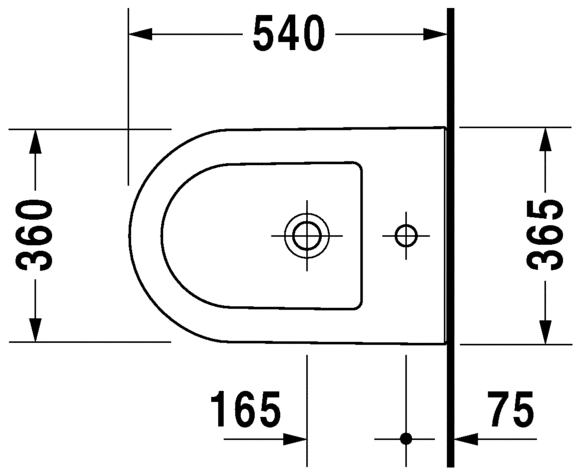 Duravit Darling New bidet podwieszany 54x36,5cm 2249150000