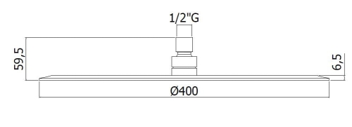 Paffoni Energy deszczownica okrągła 400 mm ZSOF103CR