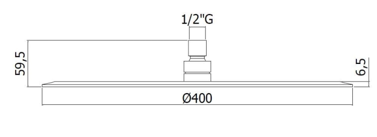 Paffoni Energy deszczownica okrągła 400 mm ZSOF103CR