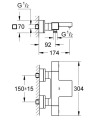 Grohe Grohtherm Cube bateria wannowa z termostatem 34497000