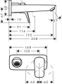 HansGrohe Logis bateria umywalkowa podtynkowa l-195mm, element zewnętrzny 71220000