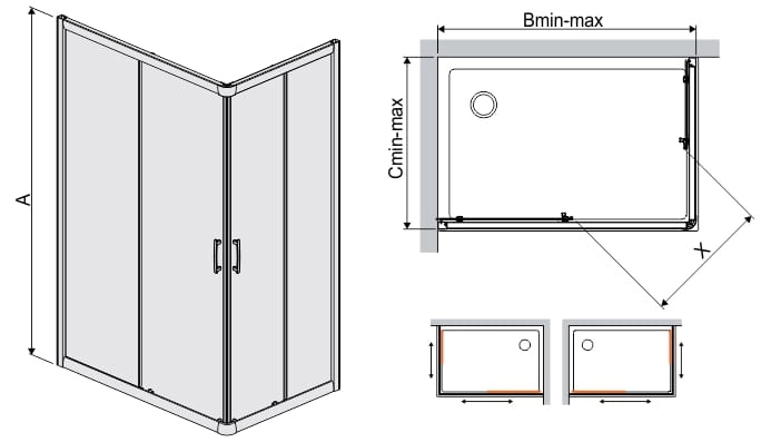 Sanplast TX5b kabina prostokątna 80x120 cm KN/TX5b-80x120-W15 sb 600-271-0210-38-231