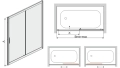 Sanplast TX5b drzwi przesuwne nawannowe 130 cm D2-W/TX5b-130 W15 sb 600-271-1530-38-231