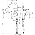 HansGrohe Focus bateria zlewozmywakowa z wyciąganą wylewką 31815000 