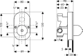HANSGROHE zestaw podtynkowy do baterii wannowej 31741180