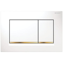 GEBERIT Sigma30 przycisk spłukujący, biały/pozłacany 115.883.KK.1