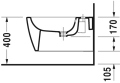 Duravit Me by Starck bidet podwieszany 57x37cm 2288150000
