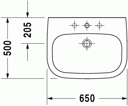 Duravit D-code umywalka 65x50cm 23106500002