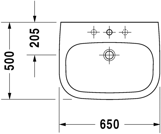 Duravit D-code umywalka 65x50cm 23106500002