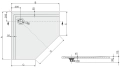 Sanplast Space Mineral brodzik pięciokątny BPK-M/SPACE 90x90x1,5 645-290-0830-01-000